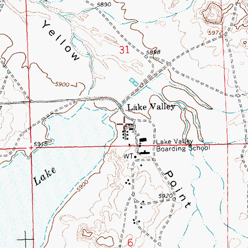 Topographic Map of Lake Valley, NM