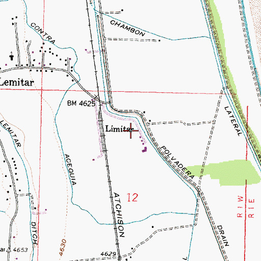 Topographic Map of Lemitar, NM