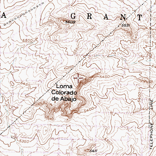 Topographic Map of Loma Colorado de Abajo, NM