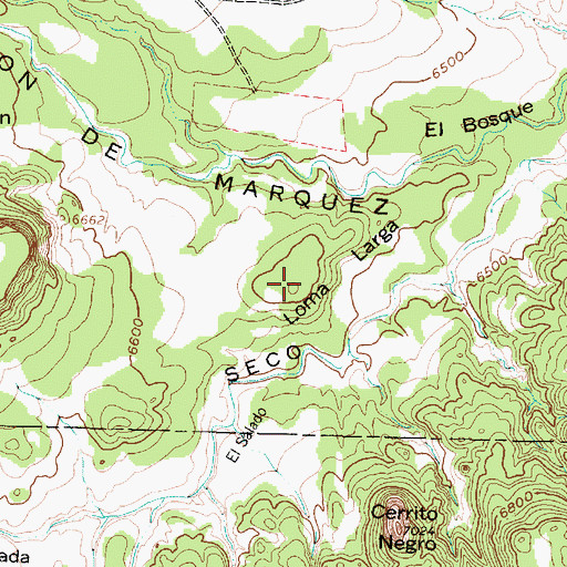 Topographic Map of Loma Larga, NM