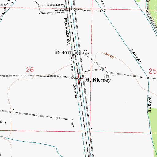Topographic Map of McNierney, NM
