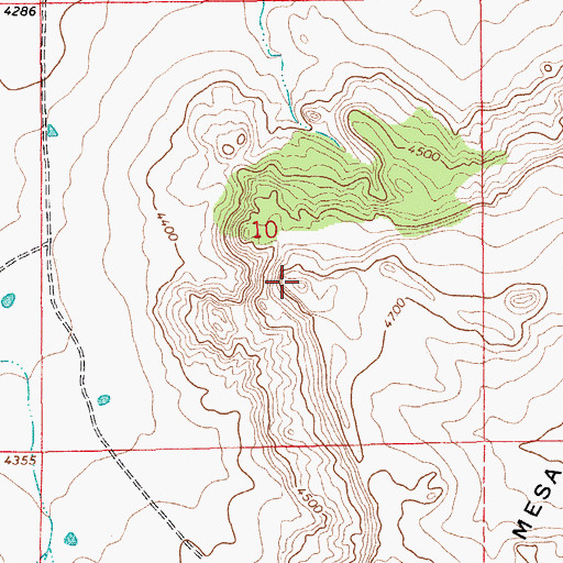 Topographic Map of Mesa del Puerta, NM