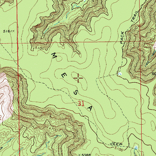 Topographic Map of Mesa Redonda, NM