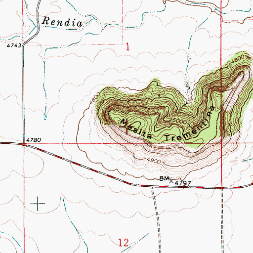 Topographic Map of Mesita Trementina, NM