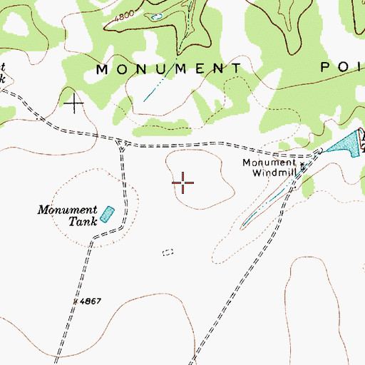 Topographic Map of Monument Point, NM