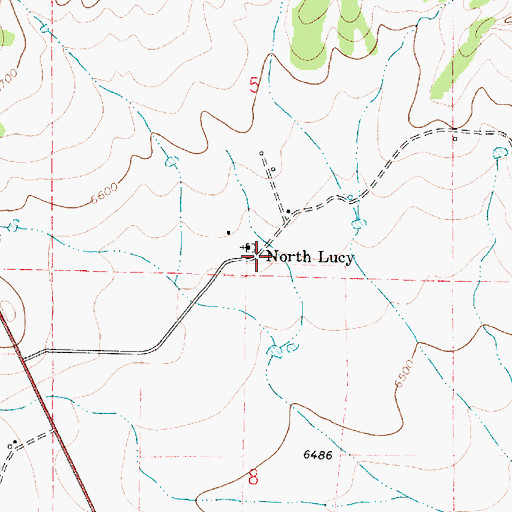 Topographic Map of North Lucy, NM