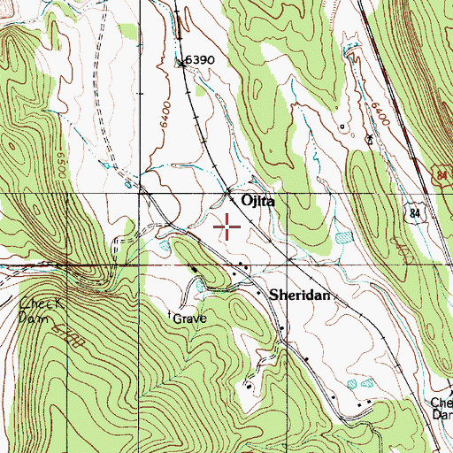 Topographic Map of Ojita, NM