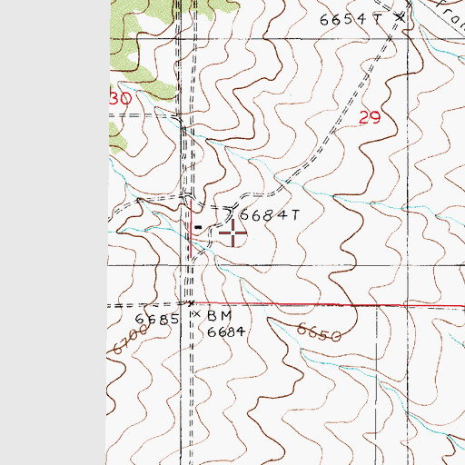 Topographic Map of P Simmons Place, NM