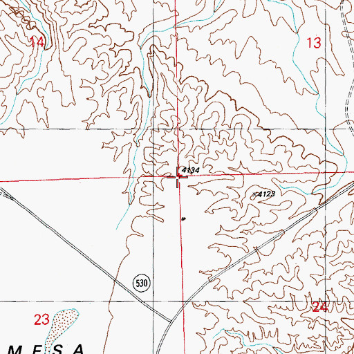 Topographic Map of Pearson Mesa, NM