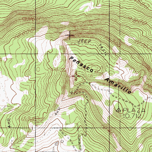Topographic Map of Peasco Amarillo, NM