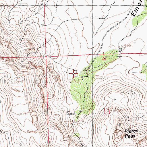 Topographic Map of Pierce, NM
