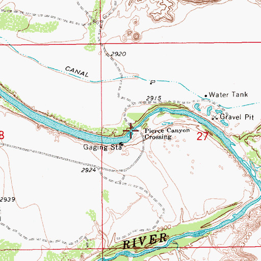 Topographic Map of Pierce Canyon Crossing, NM