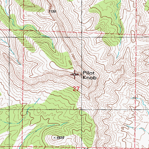 Topographic Map of Pilot Knob, NM