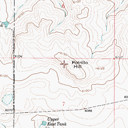 Topographic Map of Potrillo Hill, NM