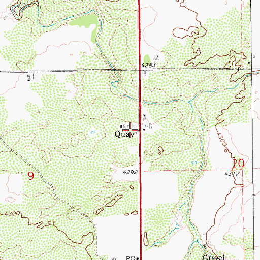 Topographic Map of Quay, NM