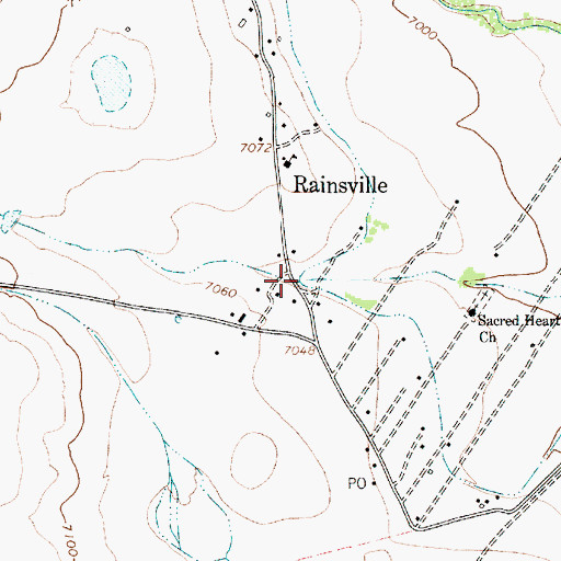 Topographic Map of Rainsville, NM