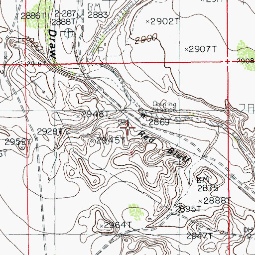 Topographic Map of Red Bluff, NM