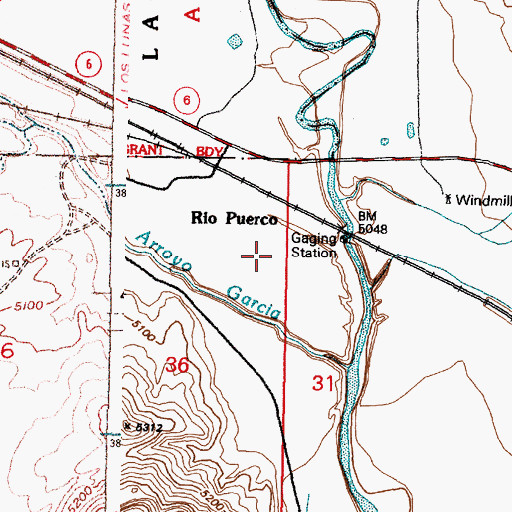 Topographic Map of Rio Puerco, NM