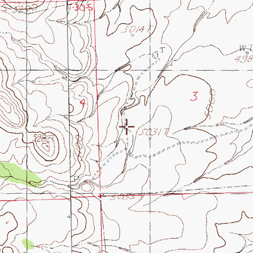 Topographic Map of Rock Cabin, NM