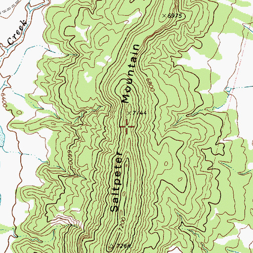 Topographic Map of Saltpeter Mountain, NM