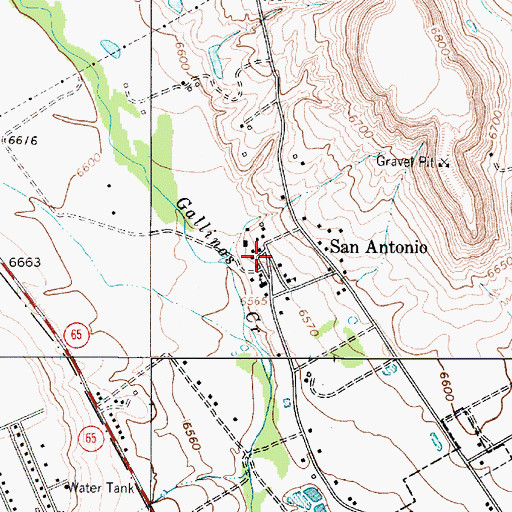 Topographic Map of San Antonio, NM