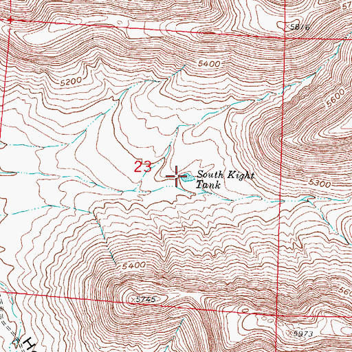 Topographic Map of South Kight Tank, NM