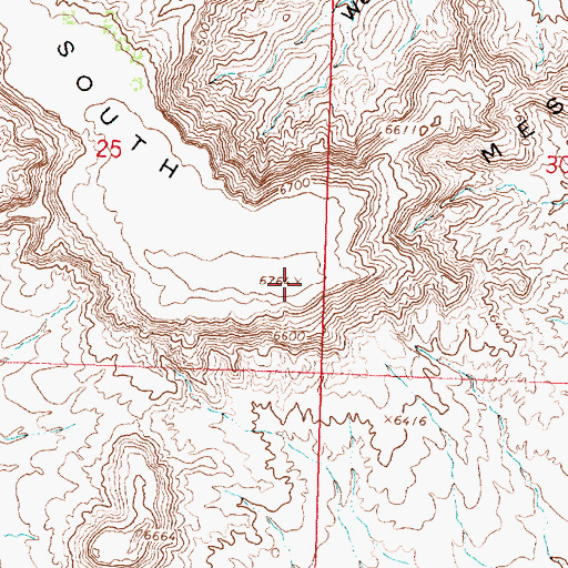 Topographic Map of South Mesa, NM