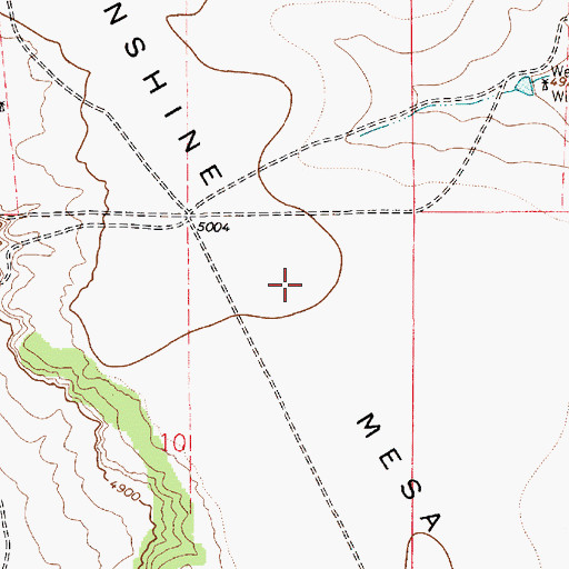 Topographic Map of Sunshine Mesa, NM