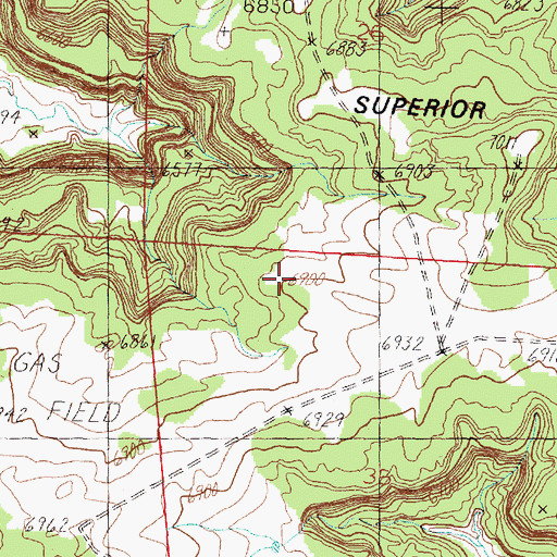 Topographic Map of Superior Mesa, NM