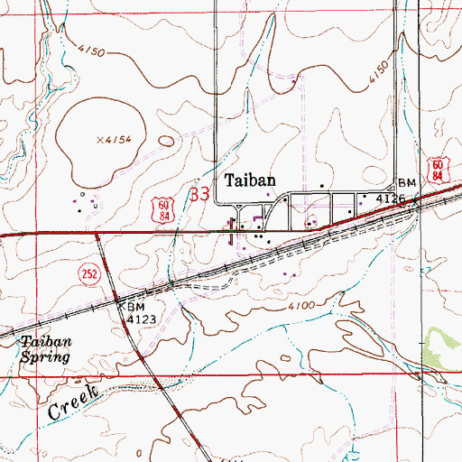 Topographic Map of Taiban, NM