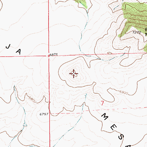 Topographic Map of Tinaja Mesa, NM