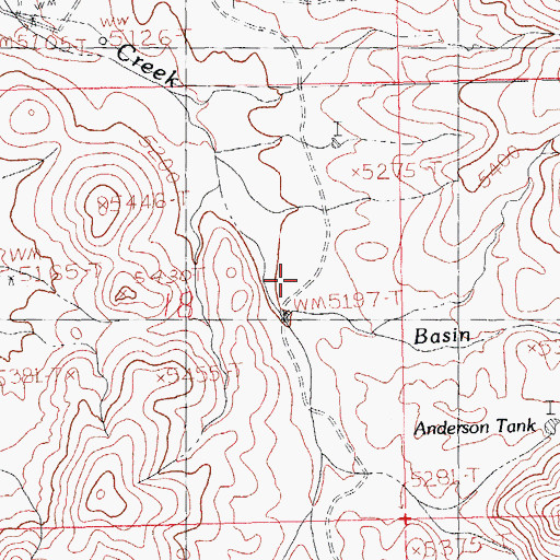 Topographic Map of Upshaw Place, NM