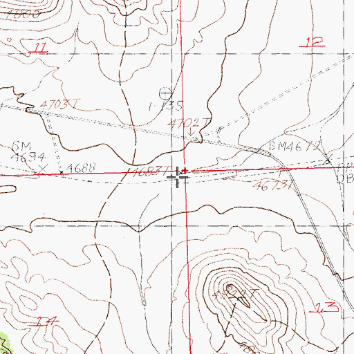 Topographic Map of Vista, NM