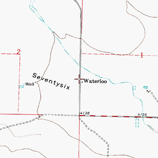 Topographic Map of Waterloo, NM