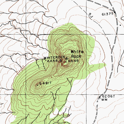 Topographic Map of White Rock, NM