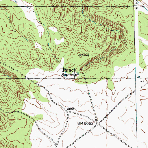 Topographic Map of Pouch Spring, NM