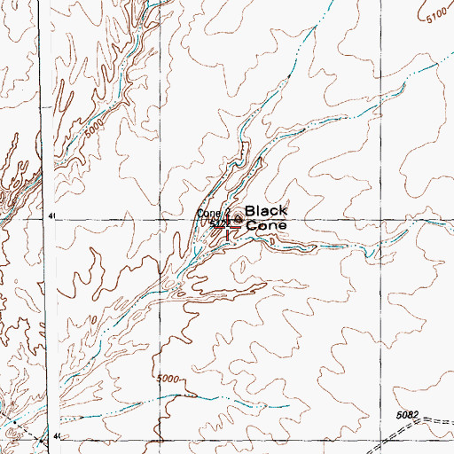 Topographic Map of Black Cone, NM