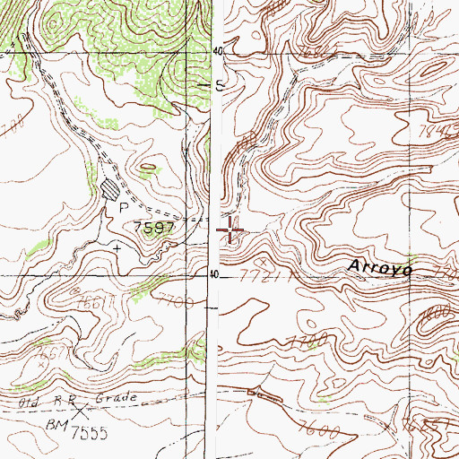 Topographic Map of Arroyo Salitrar, NM