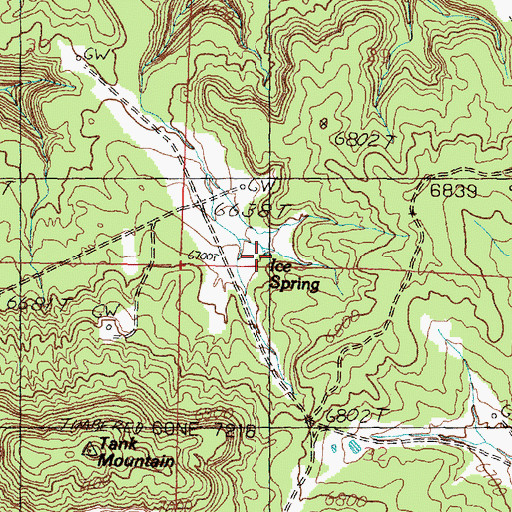 Topographic Map of Ice Spring, NM