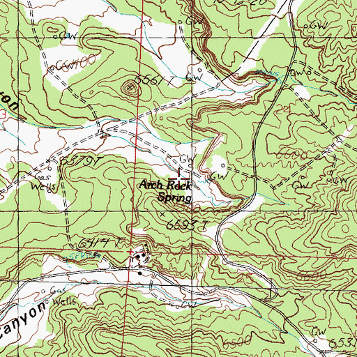 Topographic Map of Arch Rock Spring, NM