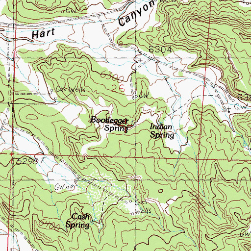 Topographic Map of Bootlegger Spring, NM