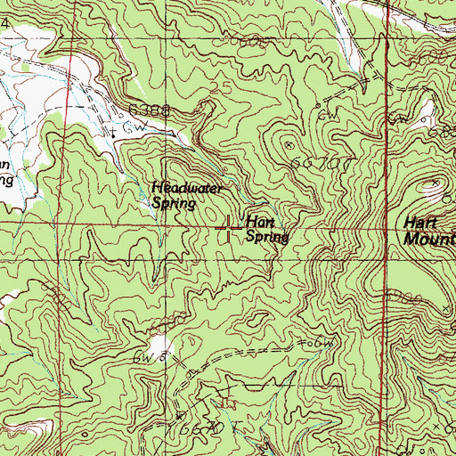 Topographic Map of Hart Spring, NM
