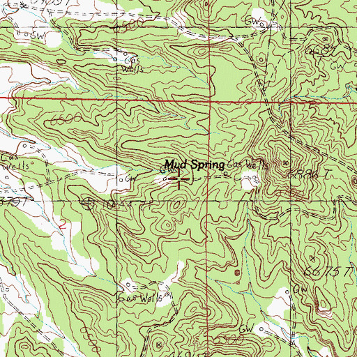 Topographic Map of Mud Spring, NM