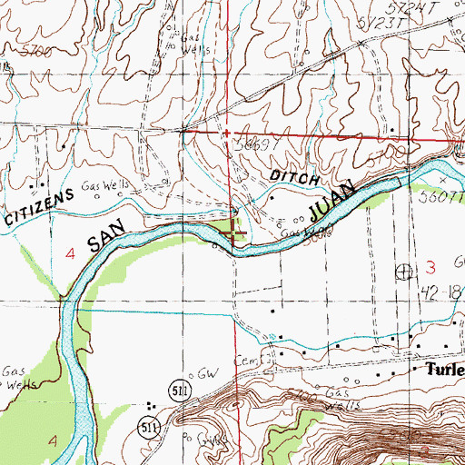 Topographic Map of Caballo Canyon, NM