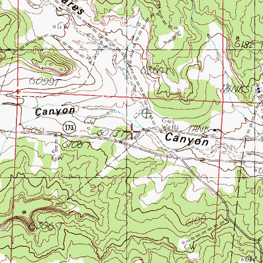 Topographic Map of Vereda Canyon, NM