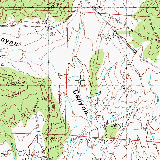 Topographic Map of Pemada Canyon, NM