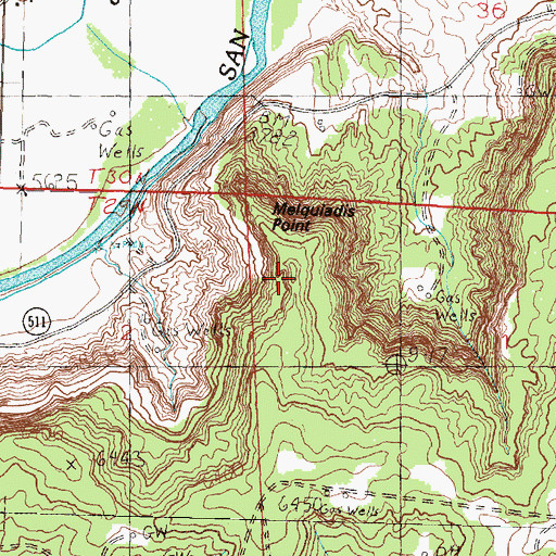 Topographic Map of Melquadis Point, NM