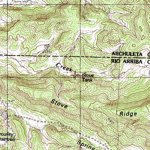 Topographic Map of Stove Tank, NM