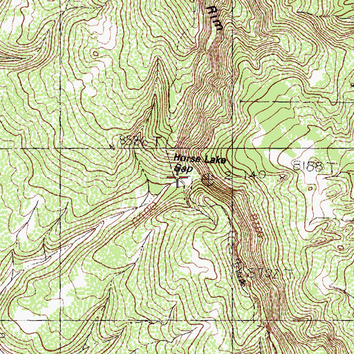 Topographic Map of Horse Lake Gap, NM