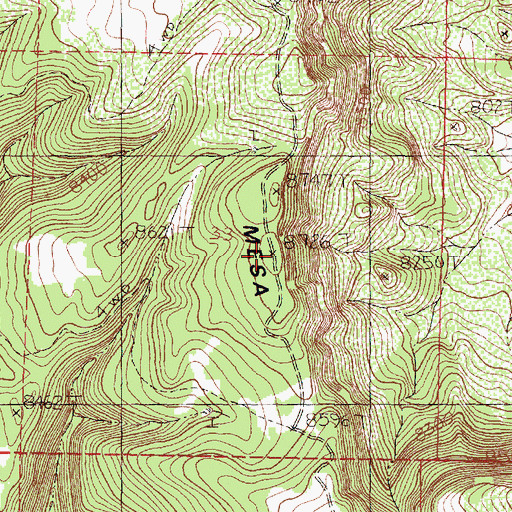 Topographic Map of Horse Lake Mesa, NM